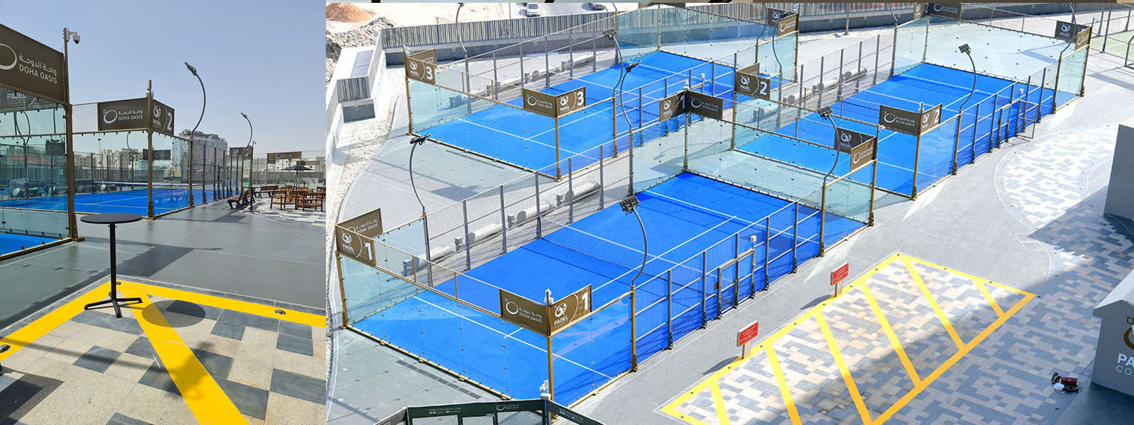 DOHA OASIS PADEL GLASS COVERING
