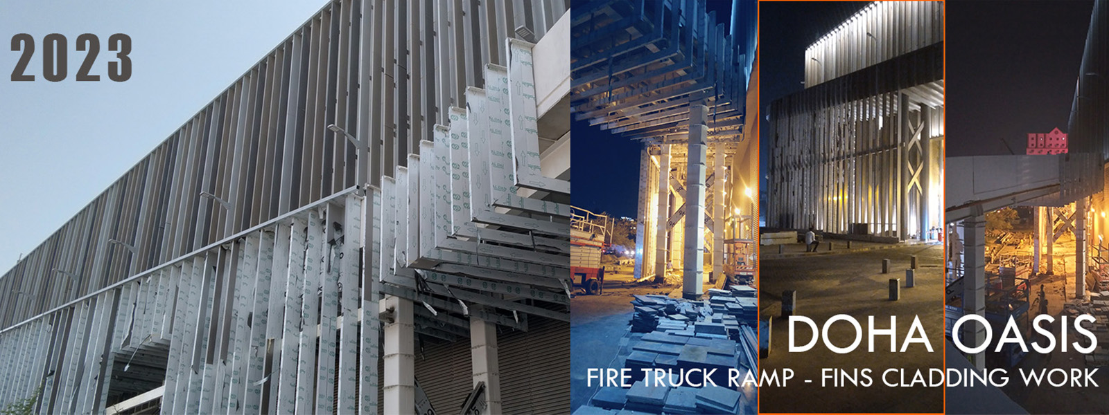 DOHA OASIS FIRE TRUCK BRIDGE FINS CLADDING WORKS