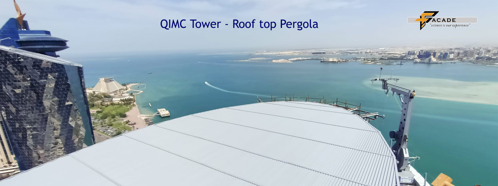QIMC TOWER ROOF TOP PERGOLA COMPLETED PROJECT