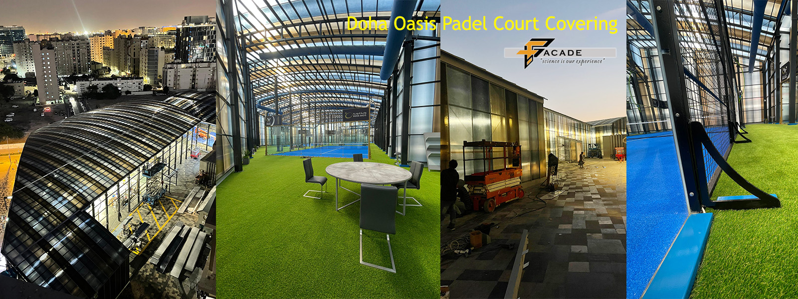DOHA OASIS PADEL COURT COVERING COMPLETED PROJECT